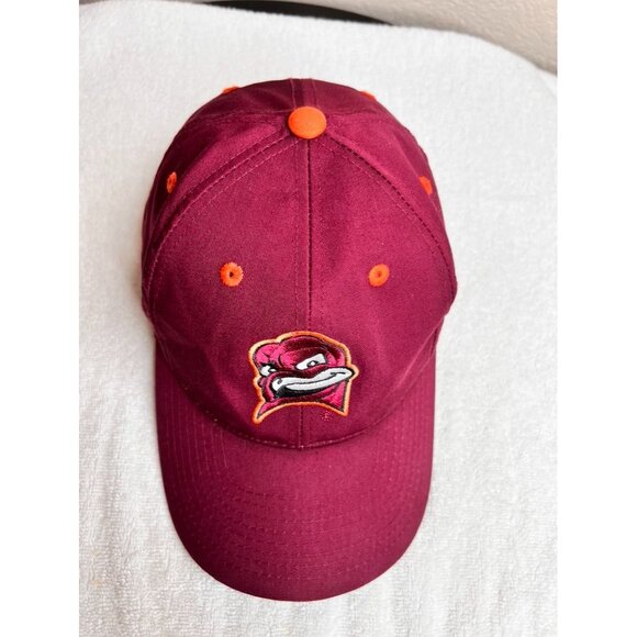 Virginia Tech Hokies Maroon & Orange Snapback Hat Embroidered Mascot NCAA - Picture 5 of 10